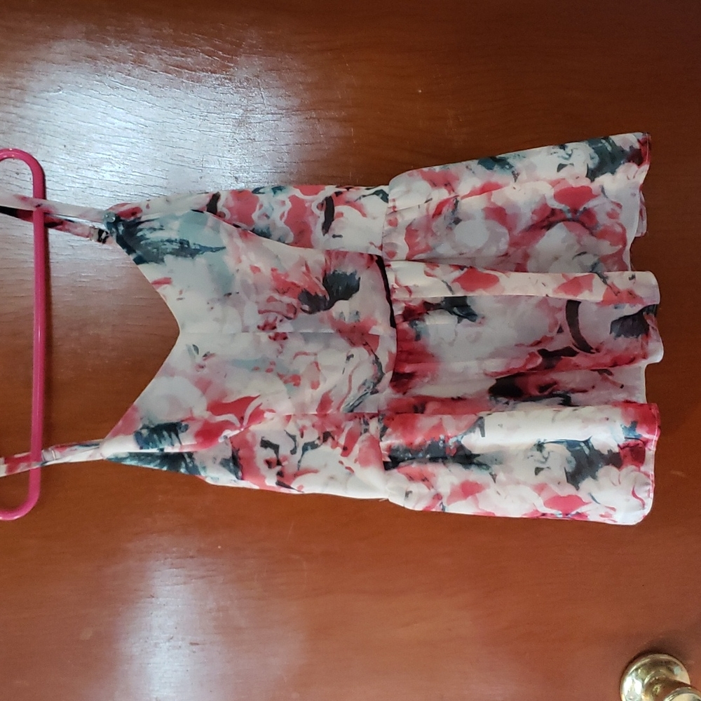 Guess floral peplum top xs